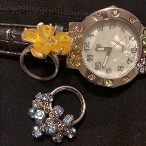 Crystal watch, rings🌻